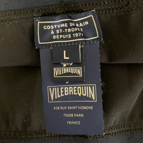 Slip de bain VILEBREQUIN Taille L Noir Bleu marine Polyamide Élasthanne