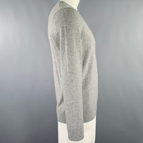 THEORY Size L -Our Time- Grey Heather Cashmere Crew Neck Pullover