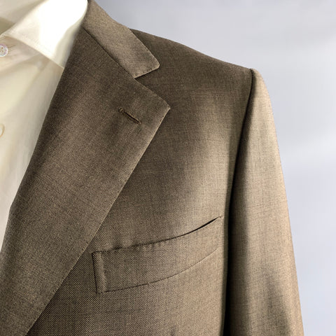 BRIONI Chest Size 46 Brown Wool Notch Lapel 39 30 Suit