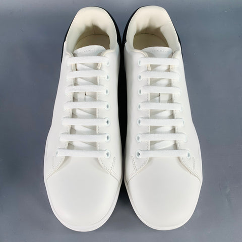 RAF SIMONS Size 8 Orion White Black Leather Lace-Up Low Top Sneakers