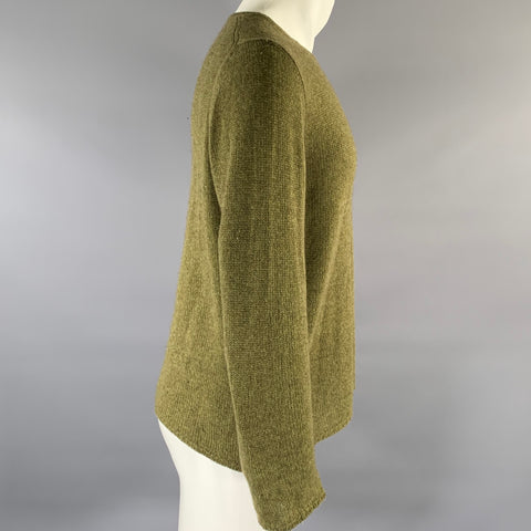 PRADA Size S Green Olive Knitted Cashmere Lightweight Sweater