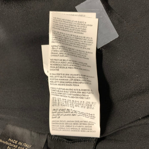 GIANNI VERSACE FW2018 Size 6 Black Green Viscose Blend Beaded V Neck Cocktail Dress