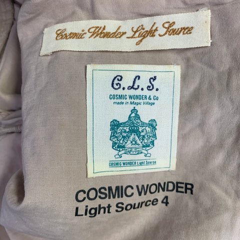 COSMIC WONDER Taille S Kaki Beige Robe Oversize Brodé en Soie Coton