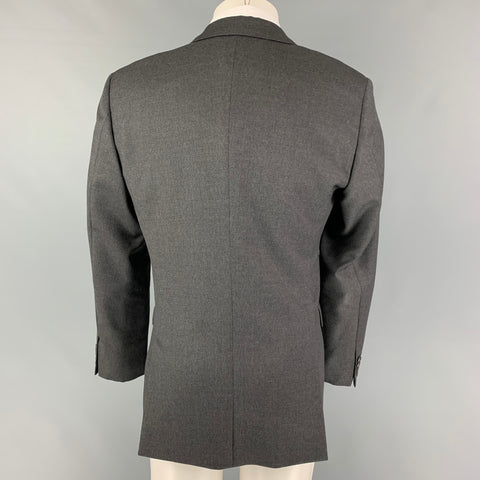 CALVIN KLEIN COLLECTION Size 40 Dark Gray Wool Sport Coat