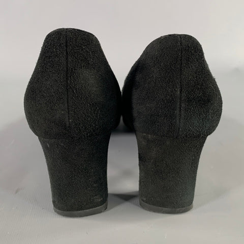 GUCCI Escarpins en daim noir à bout carré Taille 7