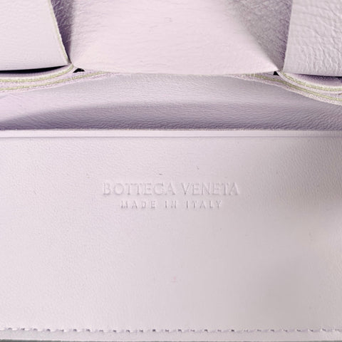 BOTTEGA VENETA Cassette Candy White Woven Leather Cross Body Handbag