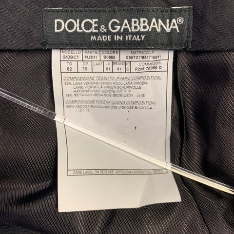 DOLCE & GABBANA Size 36 Navy Wool Silk Zip Fly Dress Pants