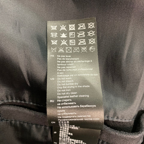 SANDRO Size XXL Black Suede Bomber Jacket