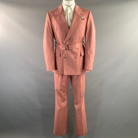 BALDESSARINI Pink Wool Double Breasted Suit