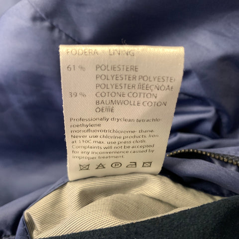 BILANCIONI Size 42 Blue Polyester Blend Zip Up Jacket