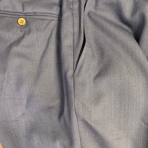 SUIT SUPPLY Size 36 Blue Brown Wool Woven Notch Lapel 3 Piece Suit