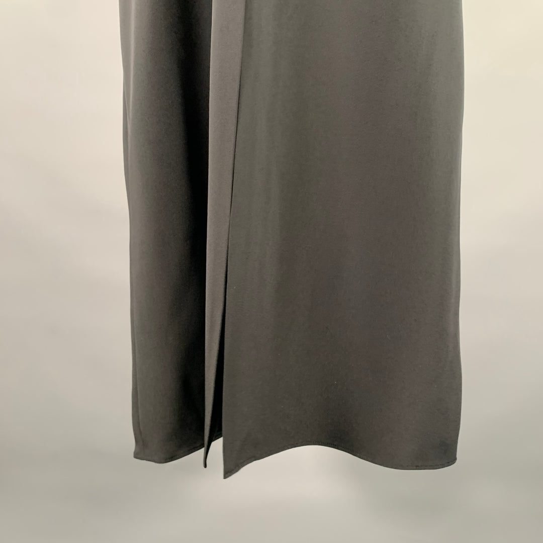 LAFAYETTE 148 Size 12 Black Silk Elastane Maxi Skirt
