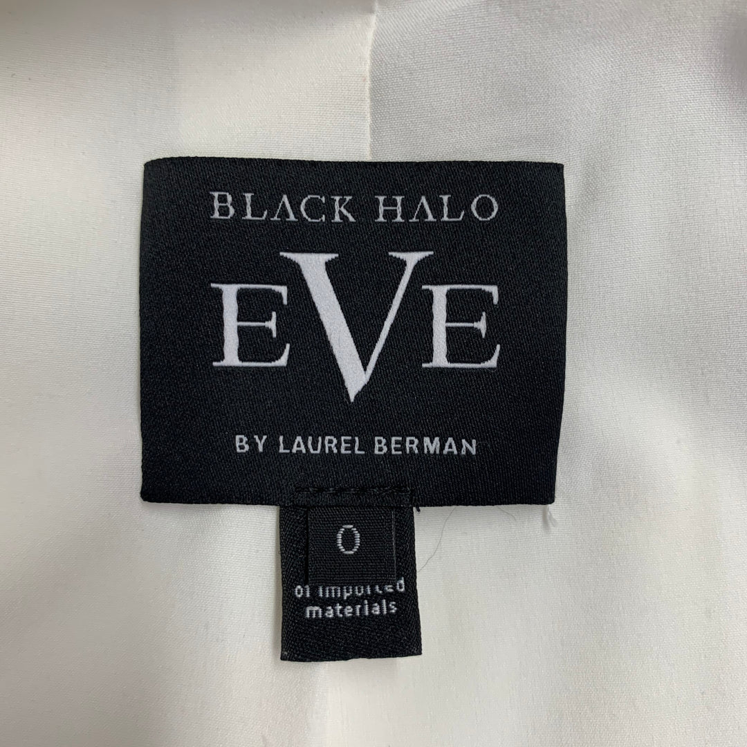 BLACK HALO Size S Beige Nylon Sequined Double Breasted Pants Suit