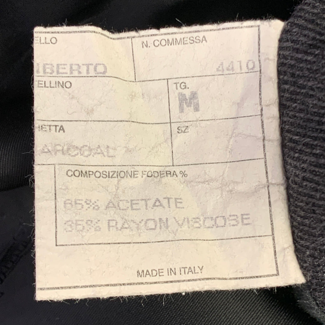BURBERRY LONDON Size M Grey Charcoal Acetate Blend Twill Zip Buttons Coat