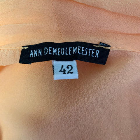 ANN DEMEULEMEESTER Taille M Chemise sans manches drapée couleur pêche