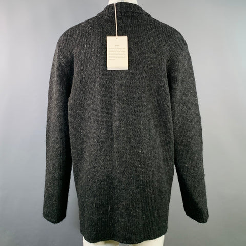 OUR LEGACY Size M Grey Charcoal Knit Acrylic Wool Oversized Cardigan