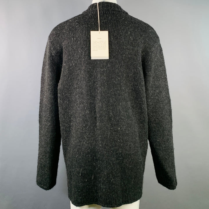 OUR LEGACY Size M Grey Charcoal Knit Acrylic Wool Oversized Cardigan