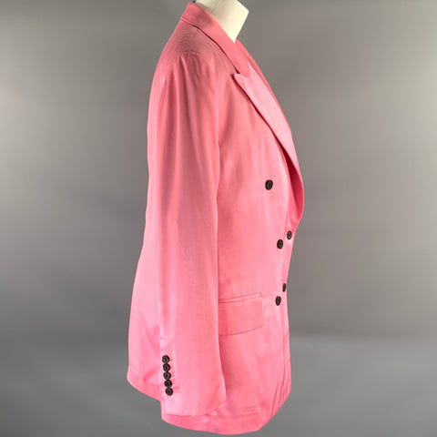 TOM FORD Size M Pink Acetate Viscose Double Breasted Blazer