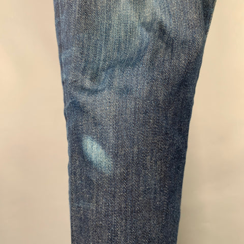 DIOR HOMME Size 31 Blue Washed Cotton Blend Button Fly Jeans