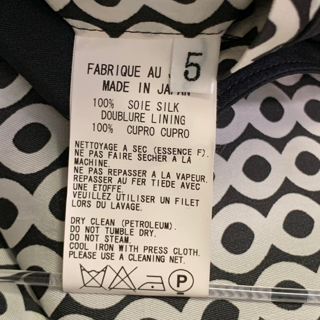 YOHJI YAMAMOTO Size XL Black Silk Single Breasted Drop Shoulder Sport Coat