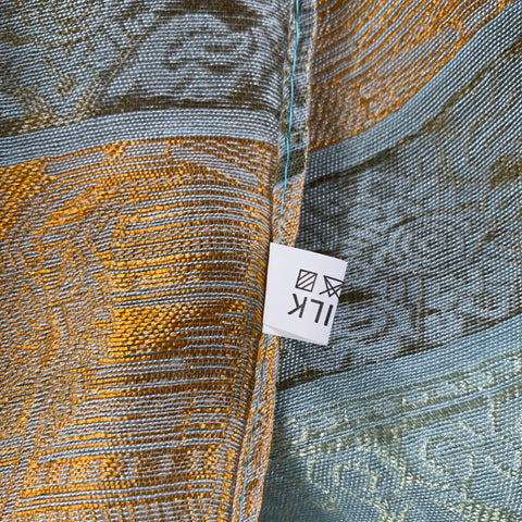 NO BRAND Light Blue Copper Silk Scarves