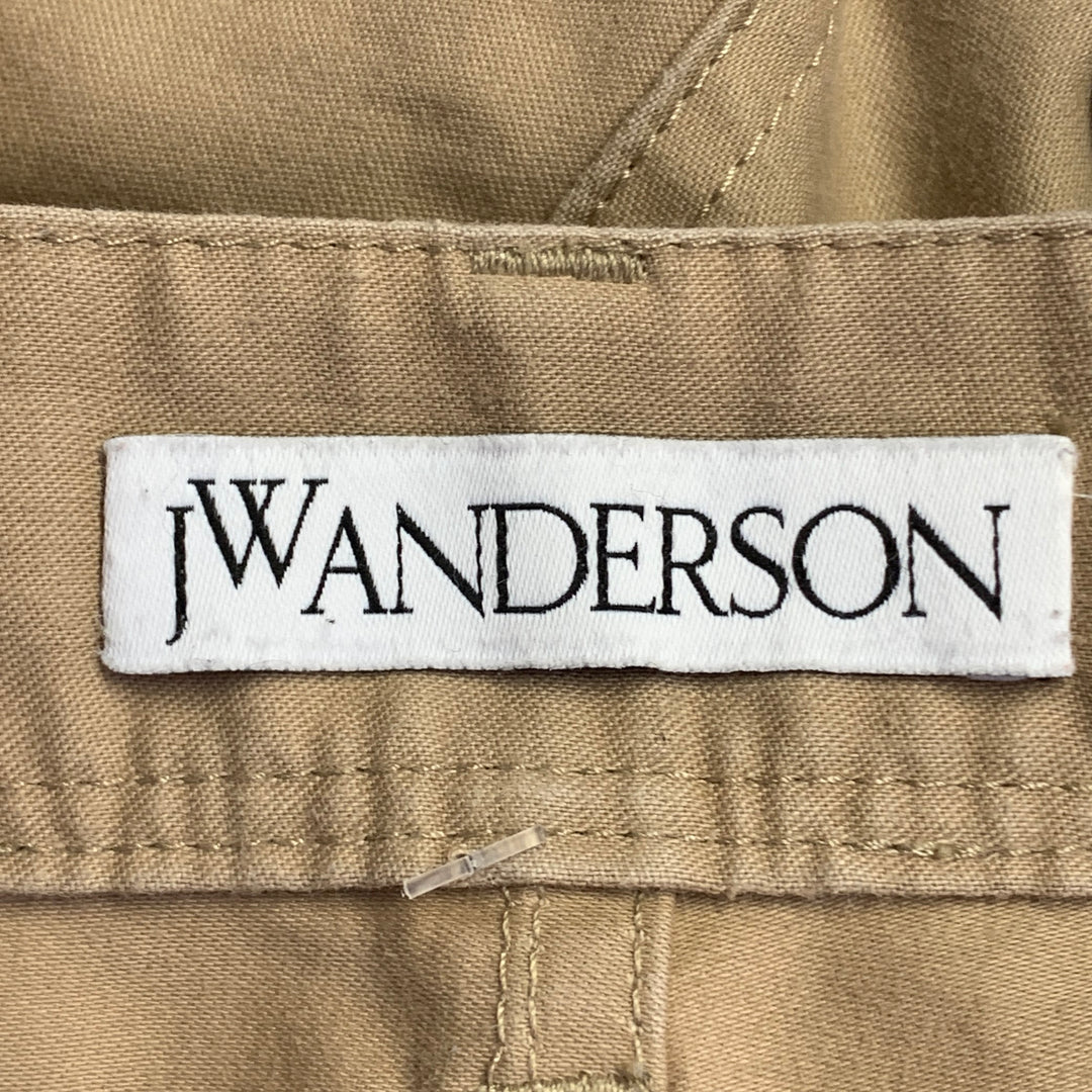 JW ANDERSON Size 40 Tan Cotton Tapered Flat Front Zip Fly Casual Pants