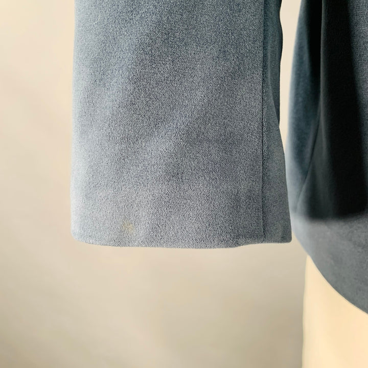 MICHAEL by MICHAEL KORS Size 42 Regular Blue Brown Velvet Elbow Patches Sport Coat