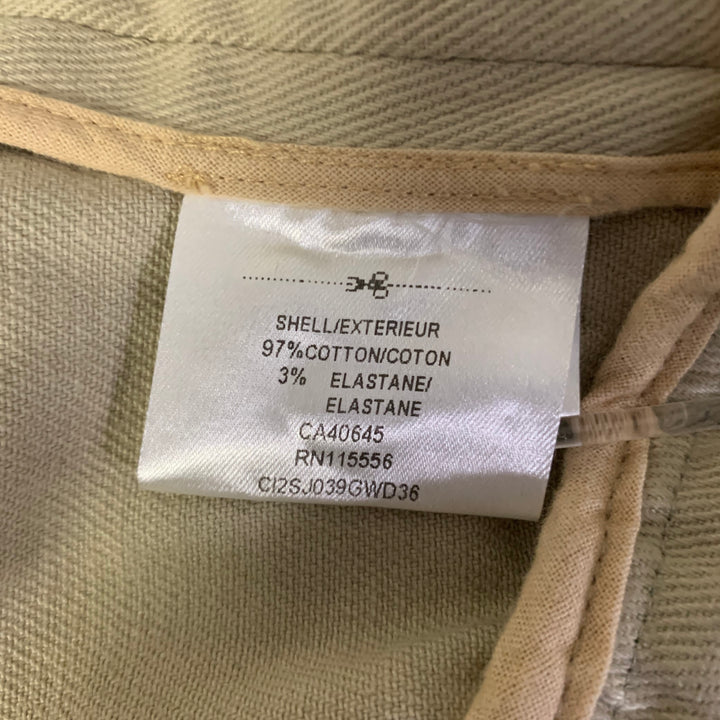 PORTS 1961 Size 12 Khaki Cotton Blend Embroidered Jacket