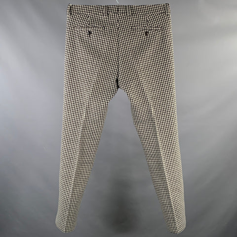 AMI by ALEXANDRE MATTIUSSI Size 34 Black White Houndstooth Casual Pants