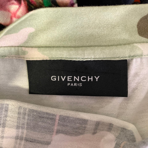 GIVENCHY Size L Multi Color Cotton Mixed Patterns Creeper T Shirt