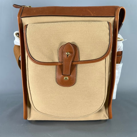 GHURKA Tan Brown Cotton Twill Tote Bags & Leather Goods