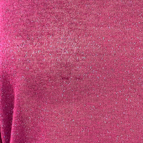SIES MARJAN Size S Magenta Viscose Blend Metallic Crew Neck Pullover
