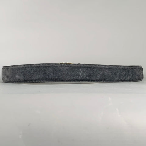 SAKS FIFTH AVENUE Size 42 Navy Suede Belt