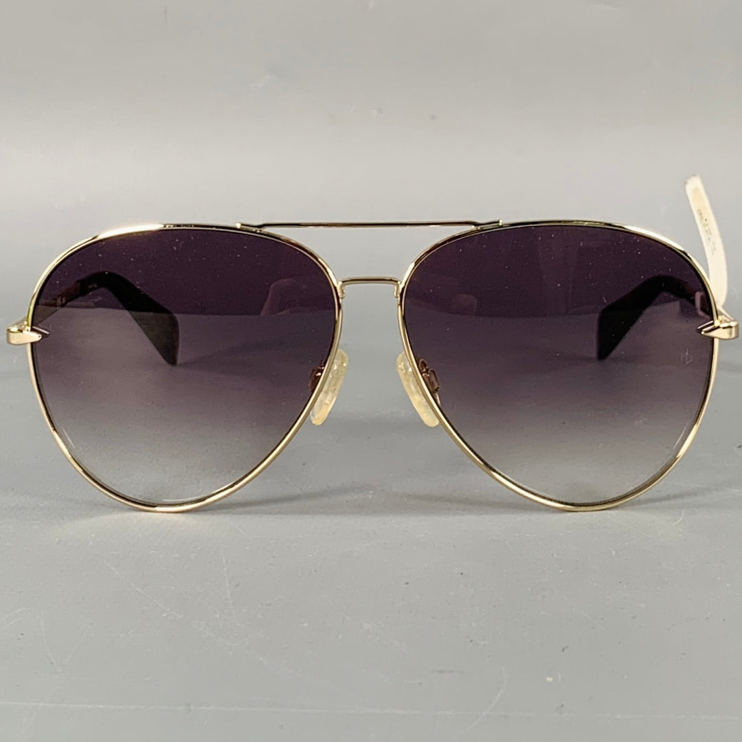 RAG & BONE Silver Metal Aviator Sunglasses