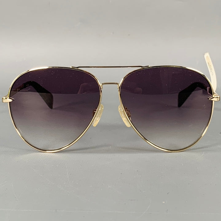 RAG & BONE Silver Metal Aviator Sunglasses