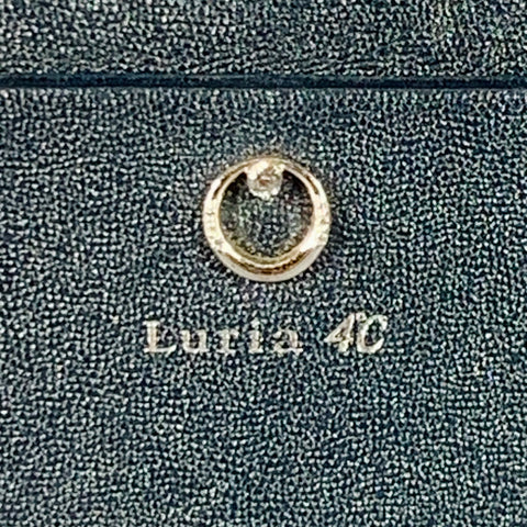 LURIA 4C Navy Textured Leather Zip Around Wallet