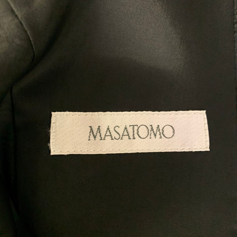 MASATOMO Size M Black Silk Diamond Notch Lapel Jacket