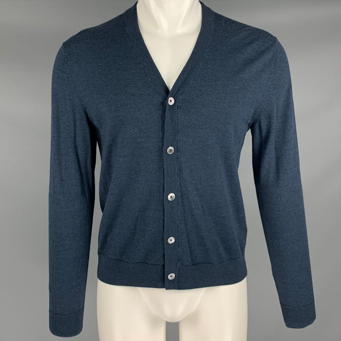 PAUL SMITH Cárdigan con botones de lana merino de punto azul marino talla M