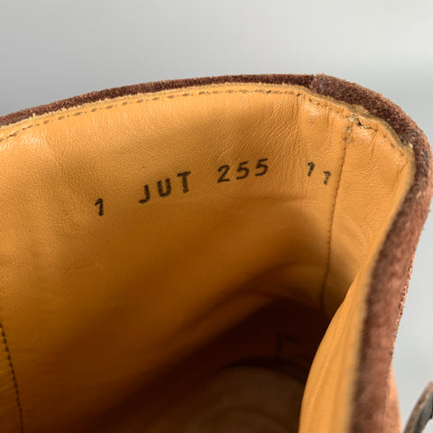 Bottes à fermeture éclair latérale en daim marron JIL SANDER Taille 11