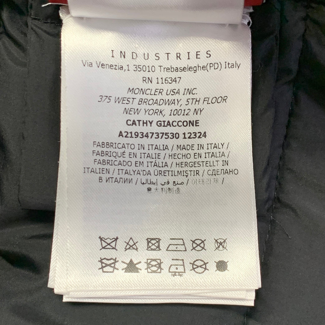 MONCLER by GIAMBATTISTA VALLI Size XS Cathy Navy Faux Fur Zip Pockets Coat