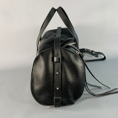 BOTKIER Black Pebble Grain Cowhide Leather Crossbody Handbag