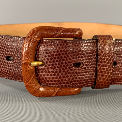 COLE HAAN Waist Size XS Brown Tan Snakeskin Leather Belt