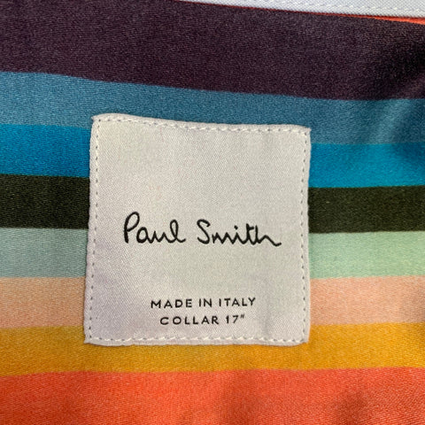 PAUL SMITH Size L Blue Cotton One Pocket Long Sleeve Shirt