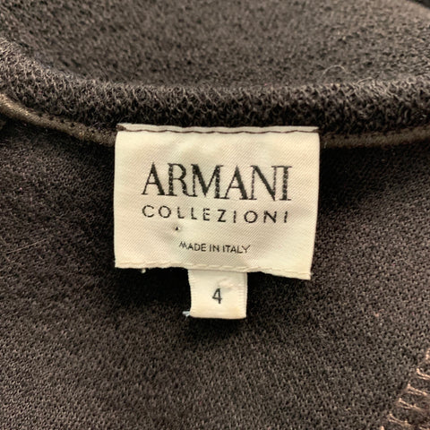 ARMANI COLLEZIONI Size 4 Black Wool Sleeveless Dress