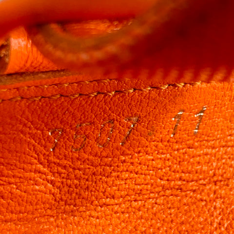 CALVIN KLEIN COLLECTION Size 12 Orange Leather Straps Sandals