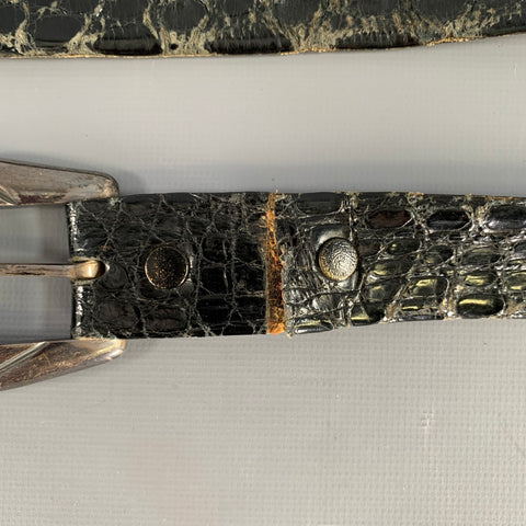 VINTAGE Black Lizard Belt