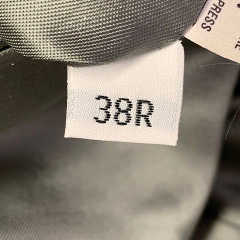 BURBERRYS Size 38 Regular Black White Glenplaid Virgin Wool Suit