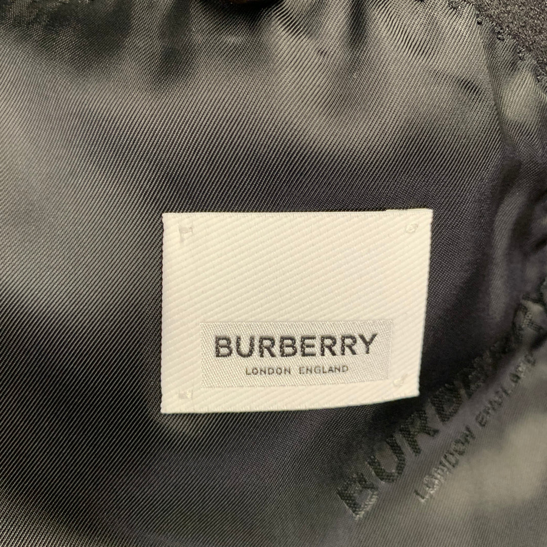 BURBERRY Size 40 Black Studded Mohair Wool Peak Lapel Sport Coat