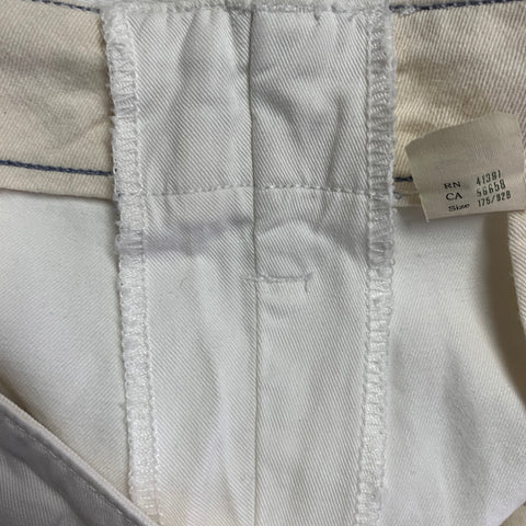 RRL by RALPH LAUREN Size 36 White Twill Cotton Straight Button Fly Casual Pants