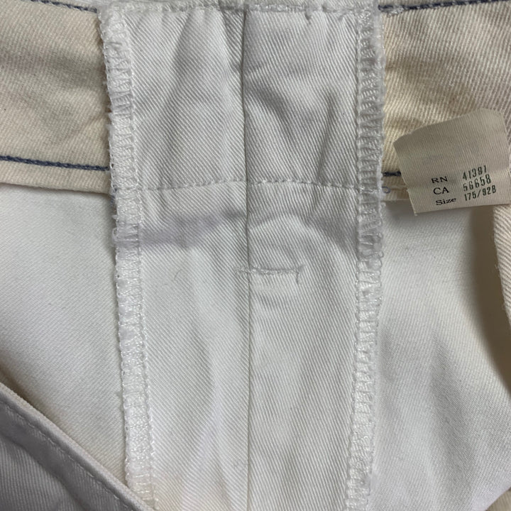 RRL by RALPH LAUREN Size 36 White Twill Cotton Straight Button Fly Casual Pants